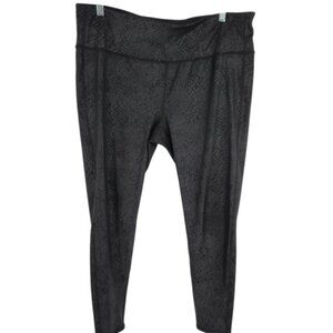 Athleta Tight Black High-Rise Serpent Chaturanga Running Yoga Workout Gym XL